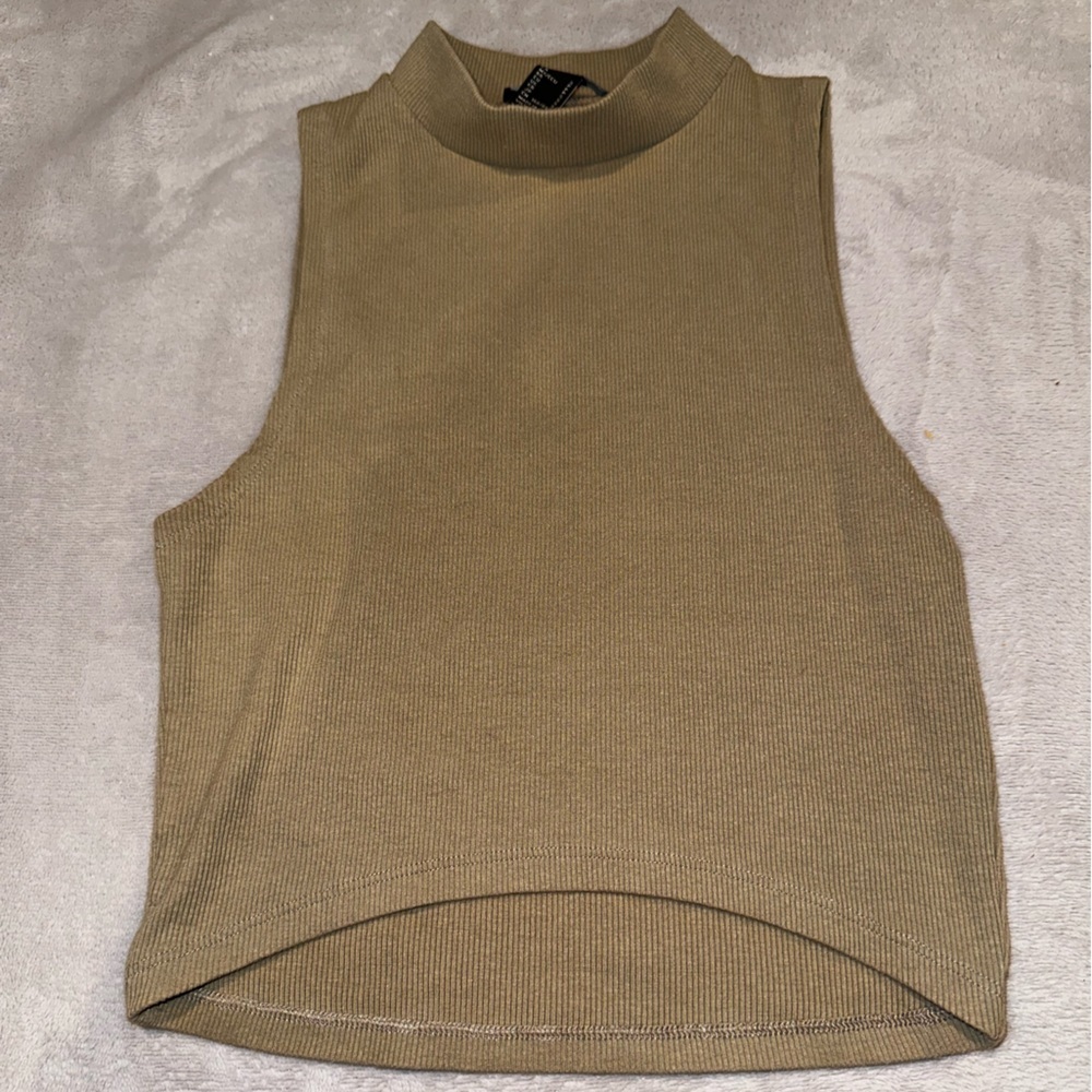 "Forever 21 Taupe Rib-Knit Tight-Fitting Tank Top - Size Small" - Picture 7 of 7